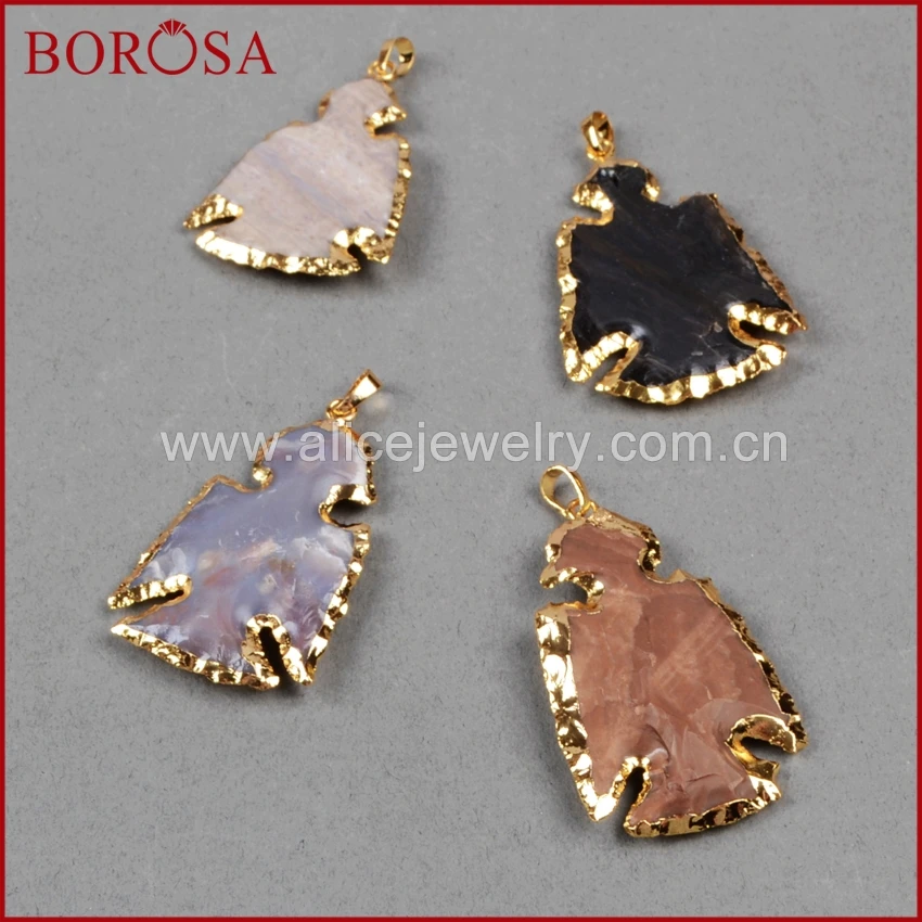 BOROSA 1 шт. высокое качество искусственная яшма резная птица подвеска из бисера