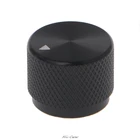 Ручка потенциометра поворотного управления из черного алюминия диаметром 0,24 дюйма, 20 мм x 16 мм LW S927