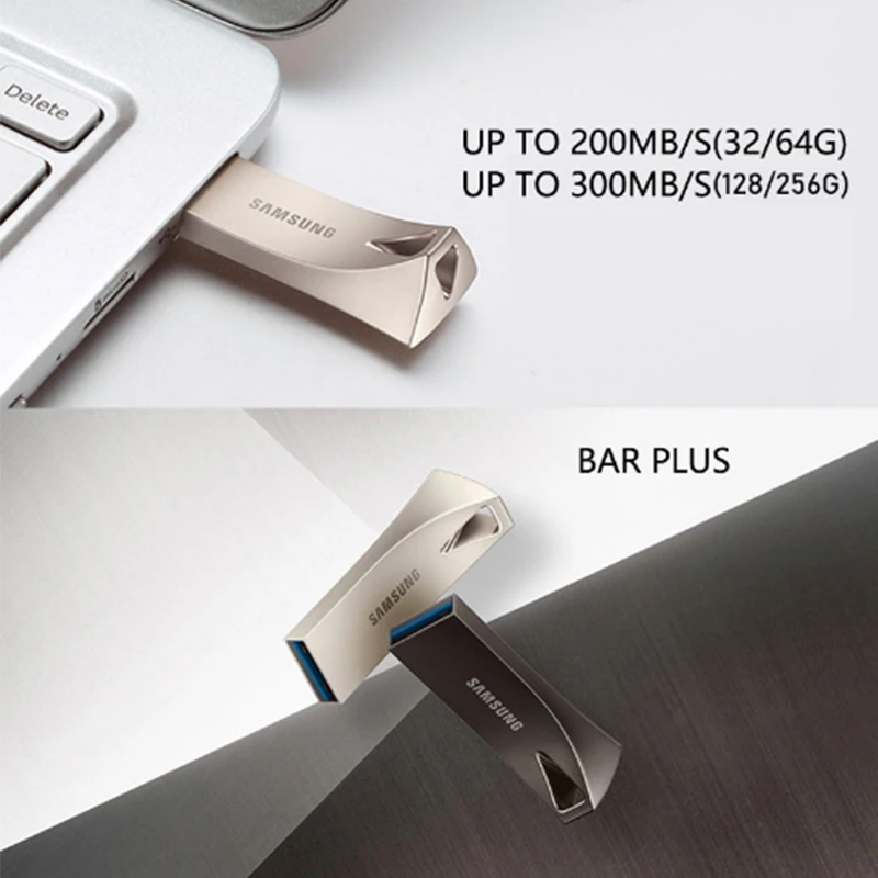 SAMSUNG BAR Plus USB флеш накопитель 256 ГБ 128 64 32 3 1 совместимый с USB3.0 Металлический Мини