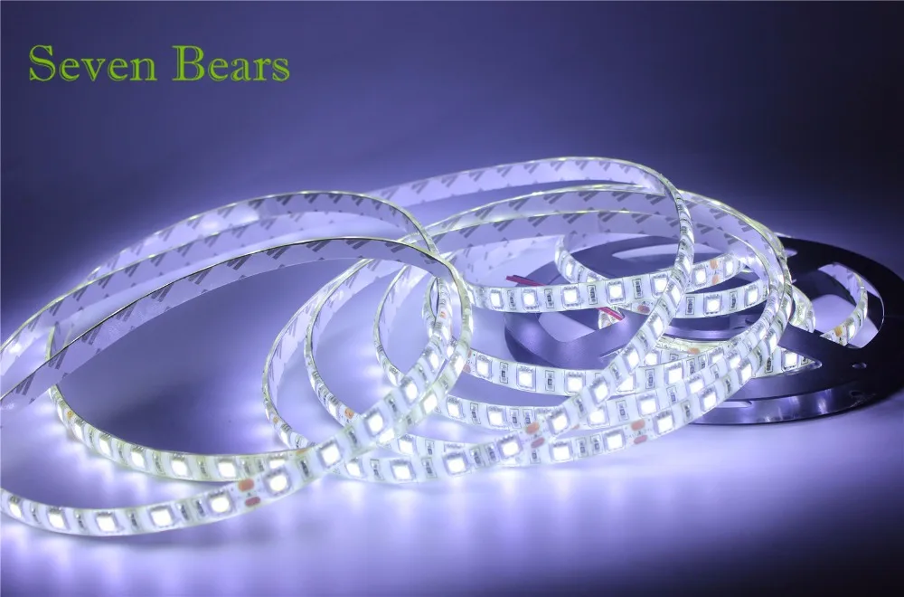 Водонепроницаемая светодиодная лента IP65 DC24V 5050 SMD 5 м 300led 60led/M Белый/теплый белый/RGB