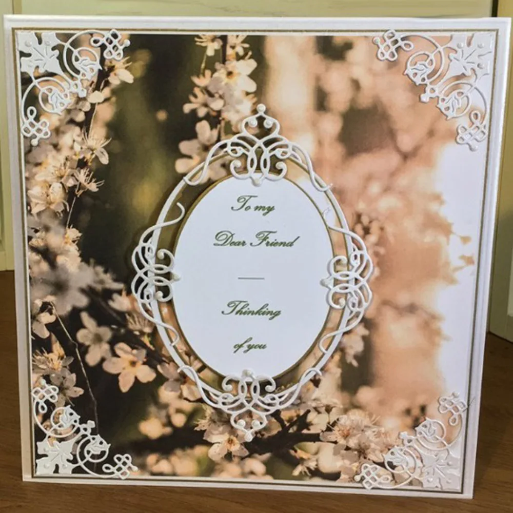 Сказочный угловой металлический трафарет для рукоделия скрапбукинга