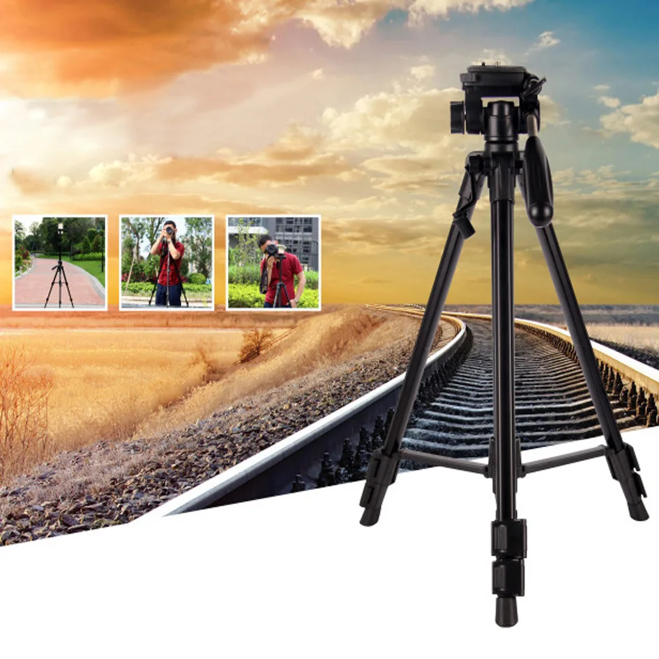 

ALUMOTECH Portable Max Load 4KG 50CM~140CM Stabilizer Stand Tripod For Travel Camera Photography SLR For Travelling