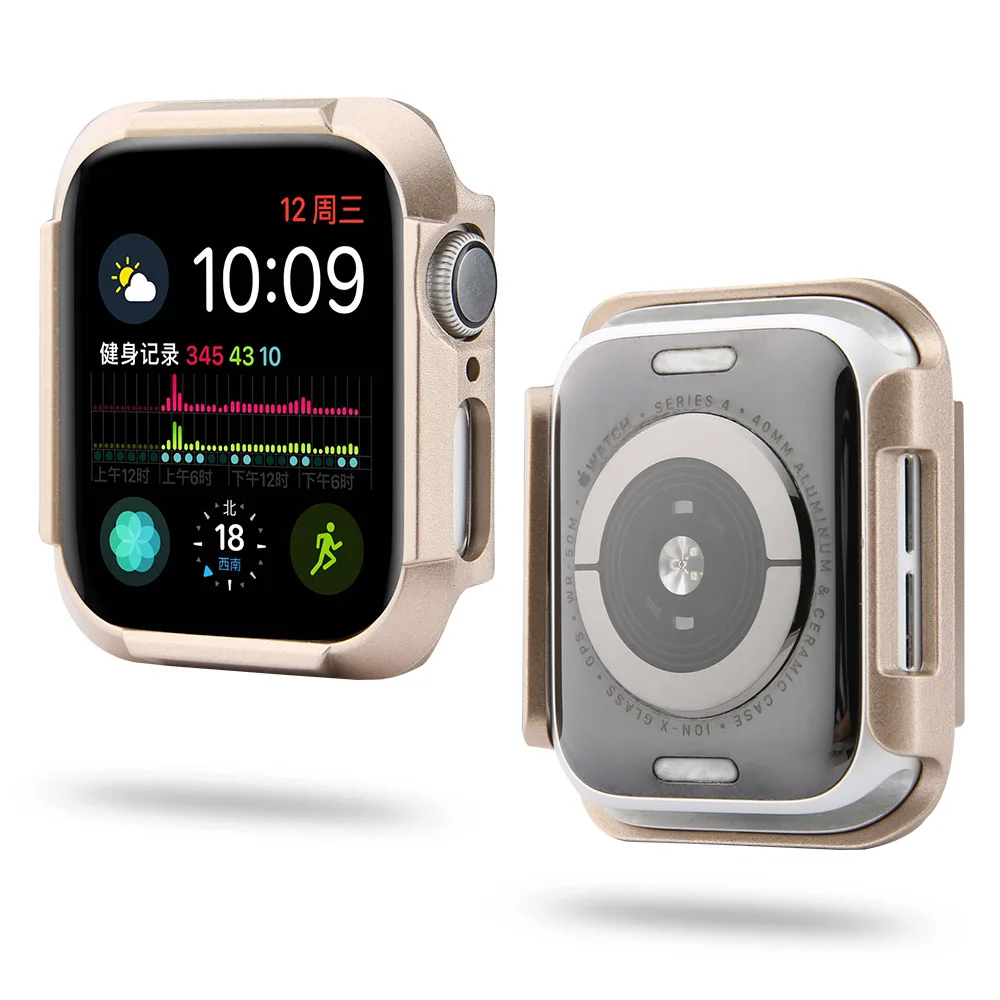 Пластиковый бампер Защитная крышка для Apple Watch Series 5 4 Чехол 40 мм 44 мм PC Рамка черный/серебристый/розовый/золотой/прозрачные аксессуары