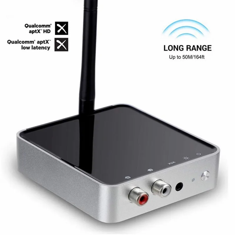 Bluetooth 5.0 Передатчик/приемник с дальним диапазоном для аудиоадаптера 328ft APTX HD и низкой задержкой оптического RCA 3,5 мм AUX для ТВ-музыки.