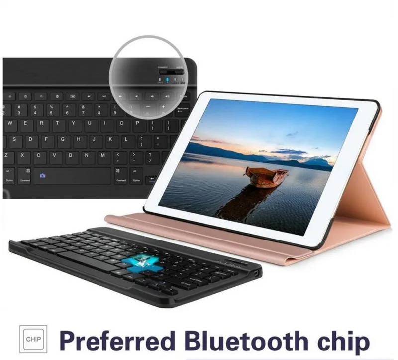 Чехол для Samsung Galaxy Tab A 10 5 &quot2018 SM T590 T595 T597 планшет Съемная bluetooth клавиатура Кожаная