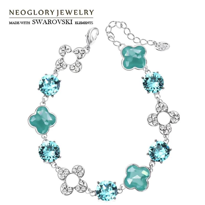 Очаровательный браслет Neoglory австрийские стразы чешские Стразы и ракушки яркий