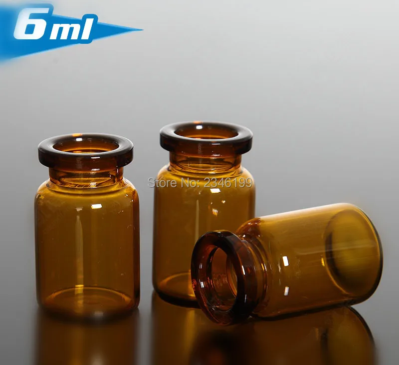 100 шт 5 мл 6 янтарные прозрачные стеклянные флаконы с алюминиево-пластиковой