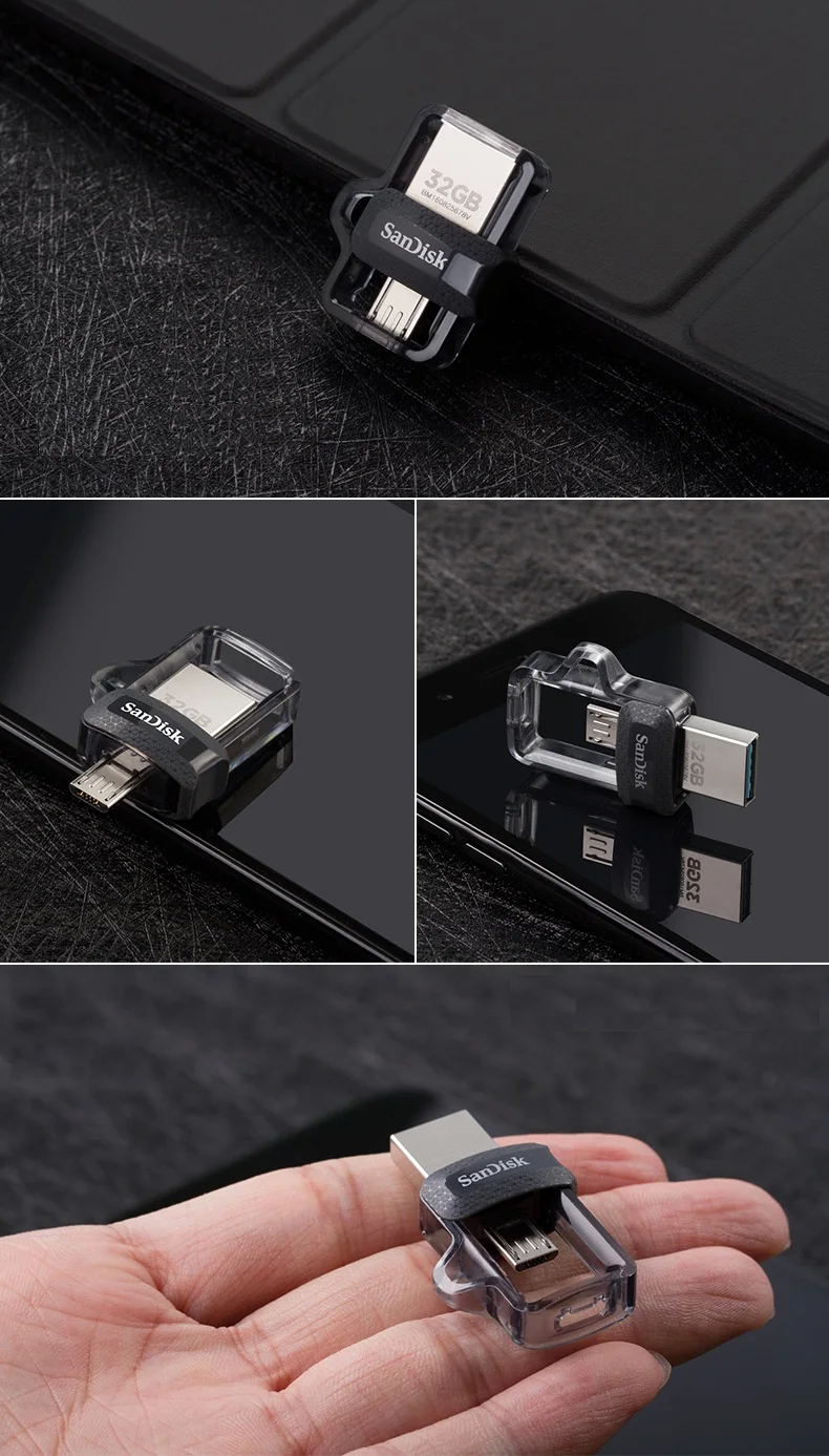 Продукт sandisk OTG USB флеш-накопитель Usb 3,0 мини-флеш-накопитель 128 ГБ микро Usb флешка 16 ГБ 32 ГБ 64 ГБ Флешка для устройства android