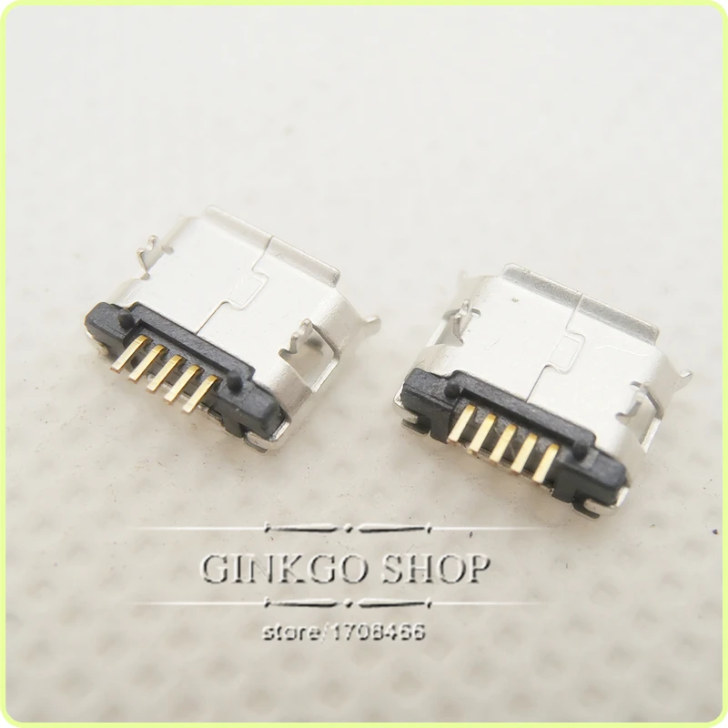 50 шт./лот планшетный ПК длинный 5P мобильный телефон Micro USB разъем 5pin 2 DIP ножной