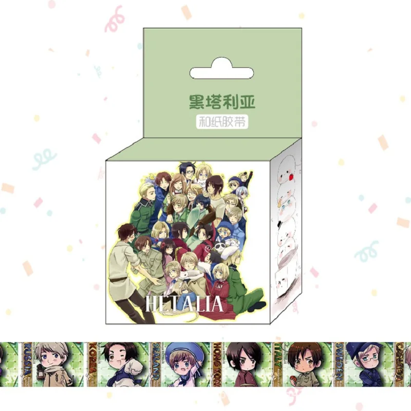 

1,5 см * 5 м Hetalia Axis Powers аниме васи лента клейкая лента DIY Скрапбукинг стикер этикетка Маскировочная лента