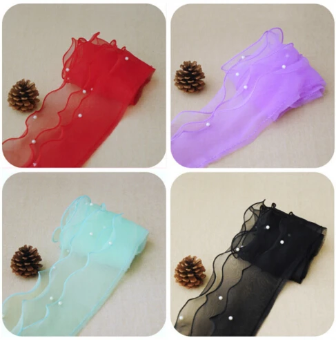 3 ярда/партия органза с оборками сетка кружевная отделка аксессуары для одежды