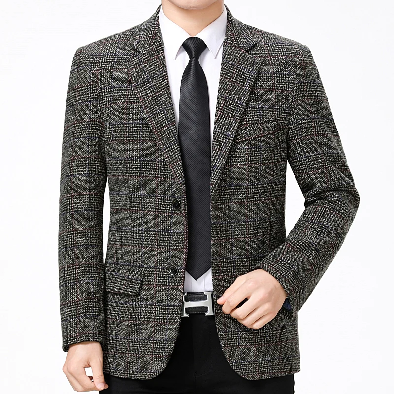 Мужской приталенный Блейзер waeora черный Классический Повседневный блейзер с