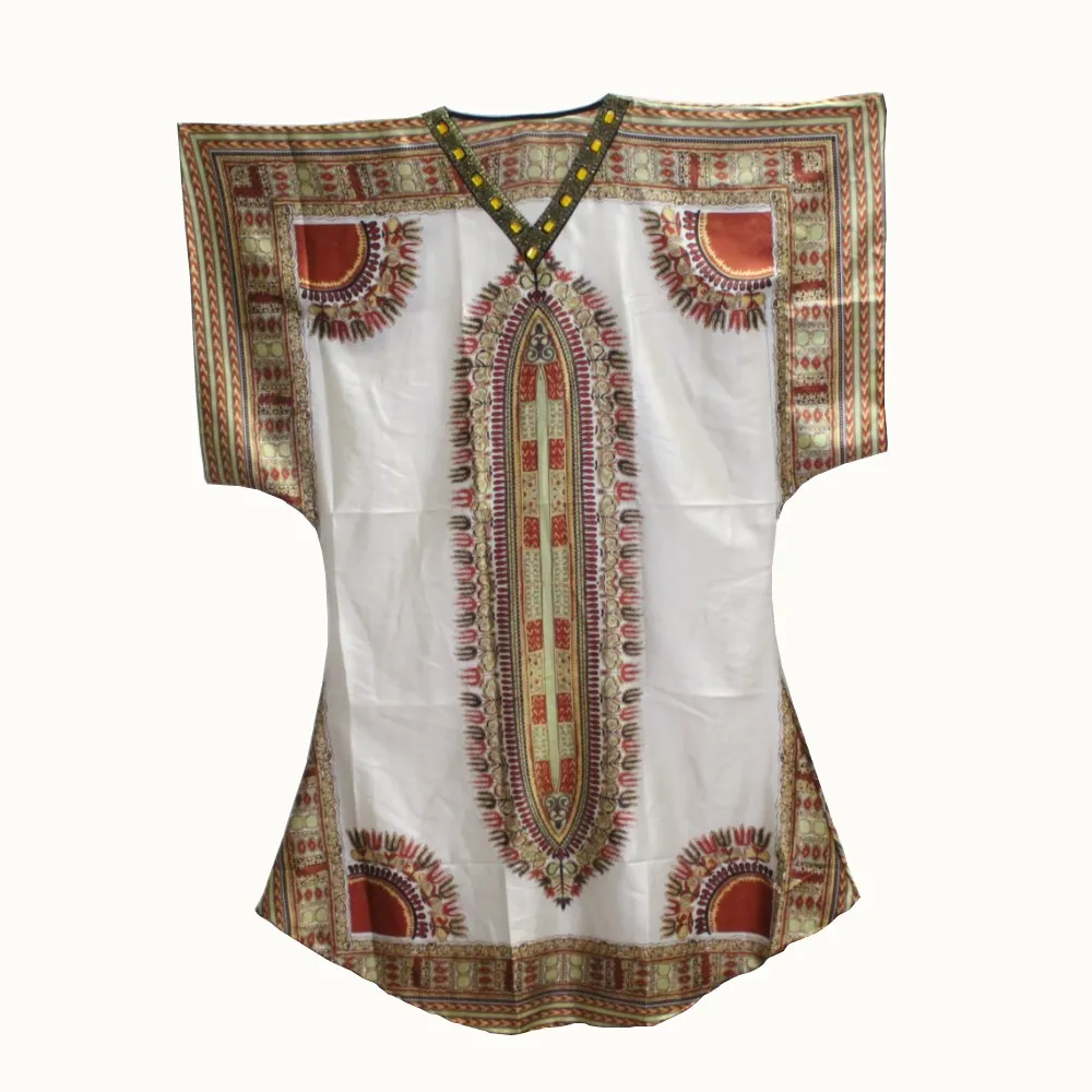 Dashikiage шелковое свободное женское Повседневное платье с акриловыми стразами модное вечернее платье Dashiki Vestidos