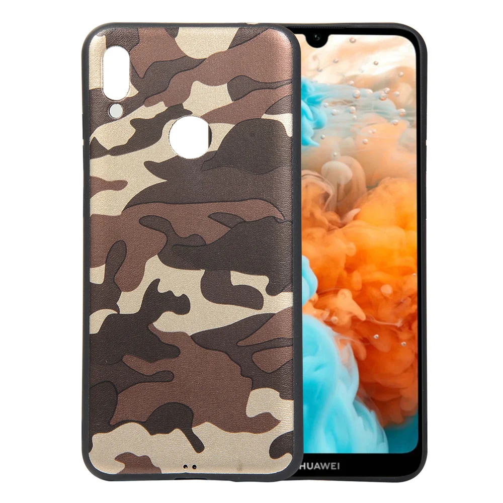 camouflage Case for Huawei Y6 2019 Soft Silicon Cases Fundas Army Camo High Quality TPU Prime Cover |