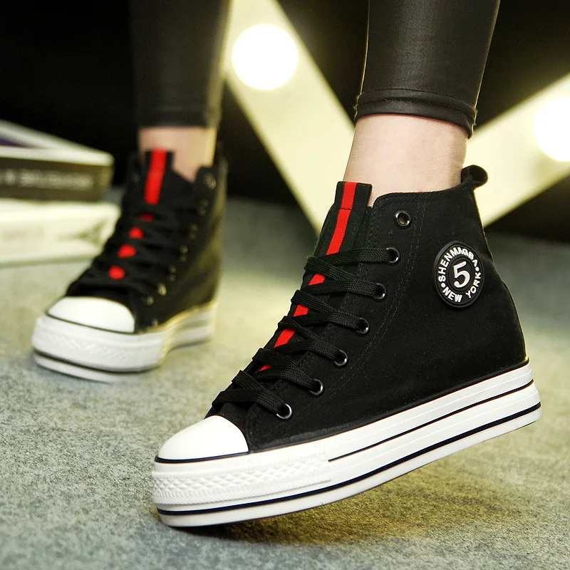 Мода 2017 Весна Женщины Повседневная Обувь босоножки Высота Увеличение Дышащий