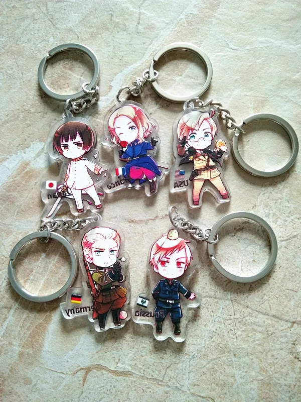 9 шт./компл. аниме брелок для ключей Axis Power Hetalia uk Италия Макарон немецкий