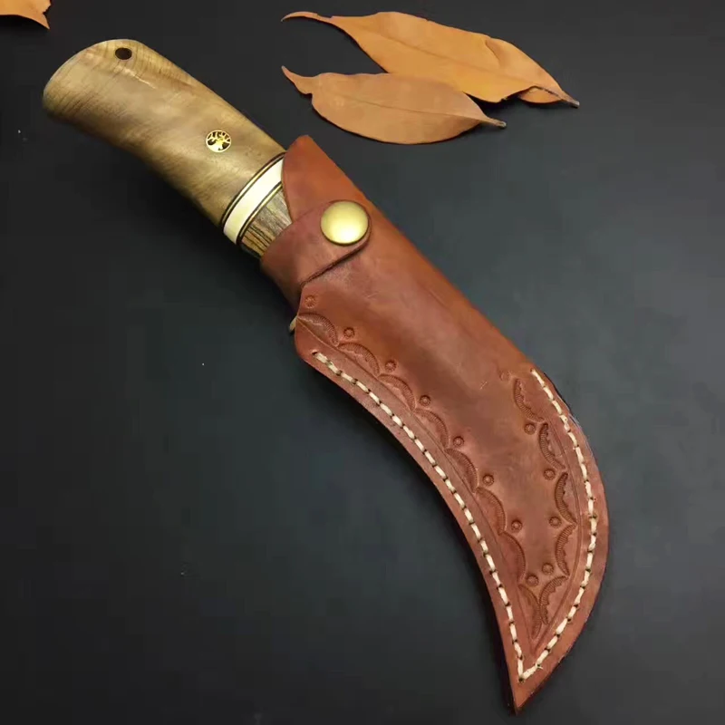 Arrival Collection Gift Damascus Small Fixed Knives Tactical Survival Handmade Mini Hunting Knife Outdoor Camping Rescue Knife. |