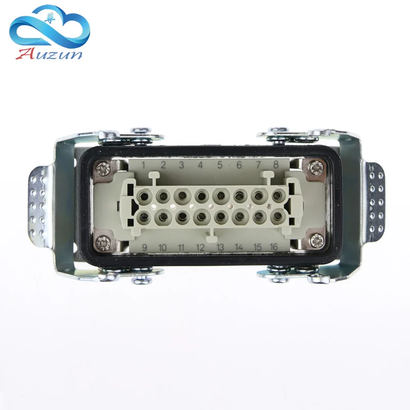 Прямоугольный H16B-HE-016-1 тяжелый 16-контактный разъем линии 16 a500v винтовая стопа