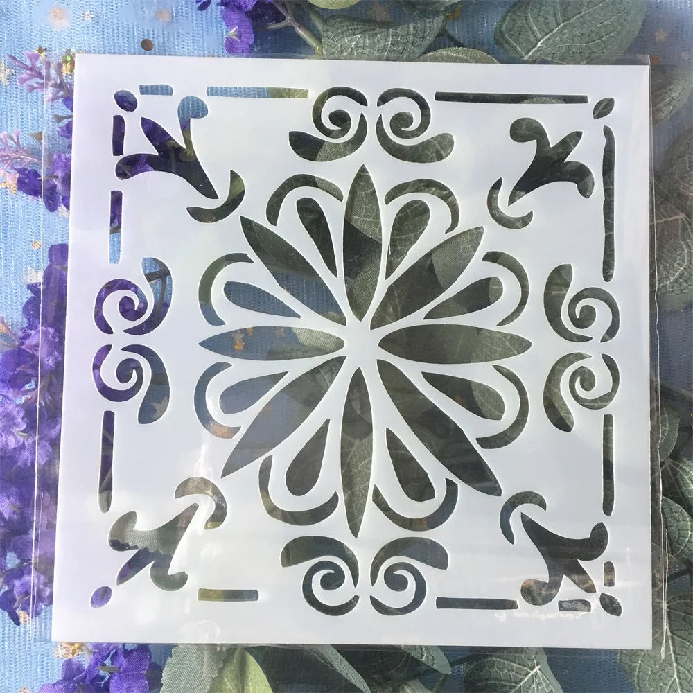 Новинка 15 см Цветочная рамка трафареты для творчества и рукоделия настенная