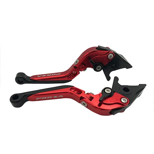 Красный CNC мотоцикл складной расширение FORZA тормозные рычаги ручка бар для Honda Forza300 250 125 2010- MF13 NSS300 SH300 - Цвет: Красный