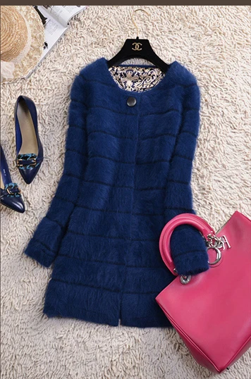 New Arrival Free Shipping Genuine Mink Sweater Women Long Knit Real Natural Fur Cashmere Jacket Waistcoat TP192 | Женская одежда