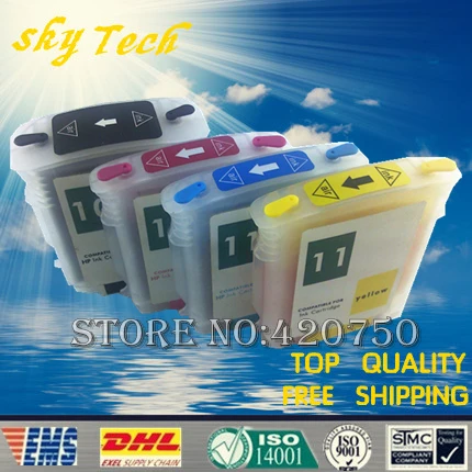 4PK полный картридж для HP10 HP11 подходит HP1000 HP1100 HP1200 HP1700 HP2000 HP K850 и других с чипами