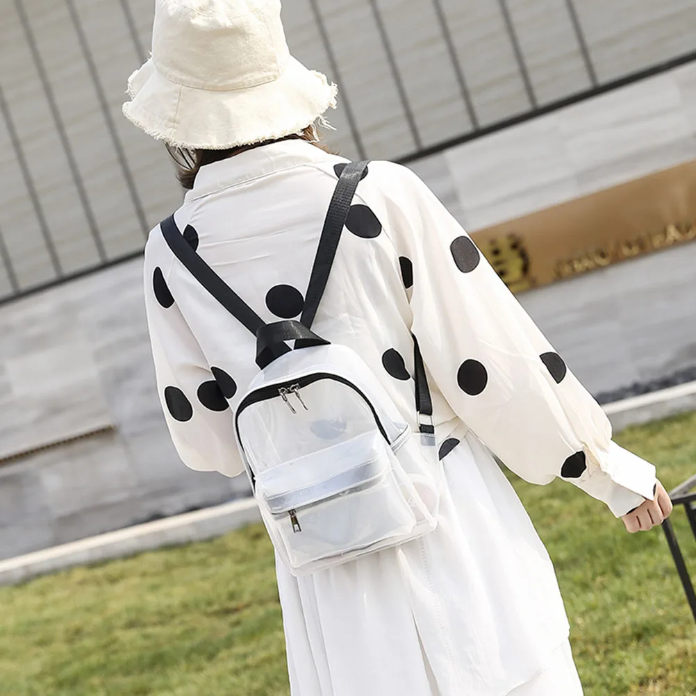 Новинка 2019 прозрачный рюкзак из ПВХ на молнии водонепроницаемый дорожный для