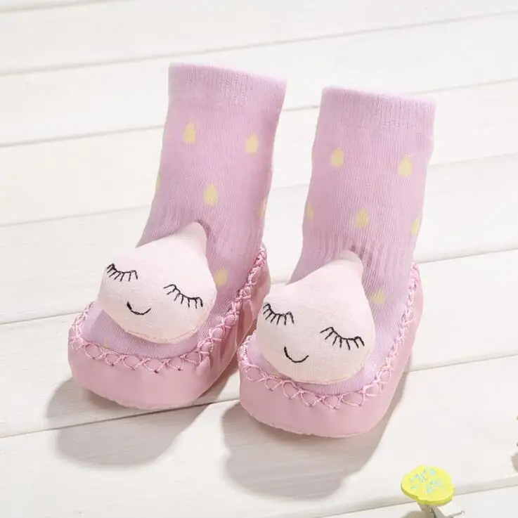Хлопковые нескользящие носки с резиновой подошвой для новорожденных мальчиков и