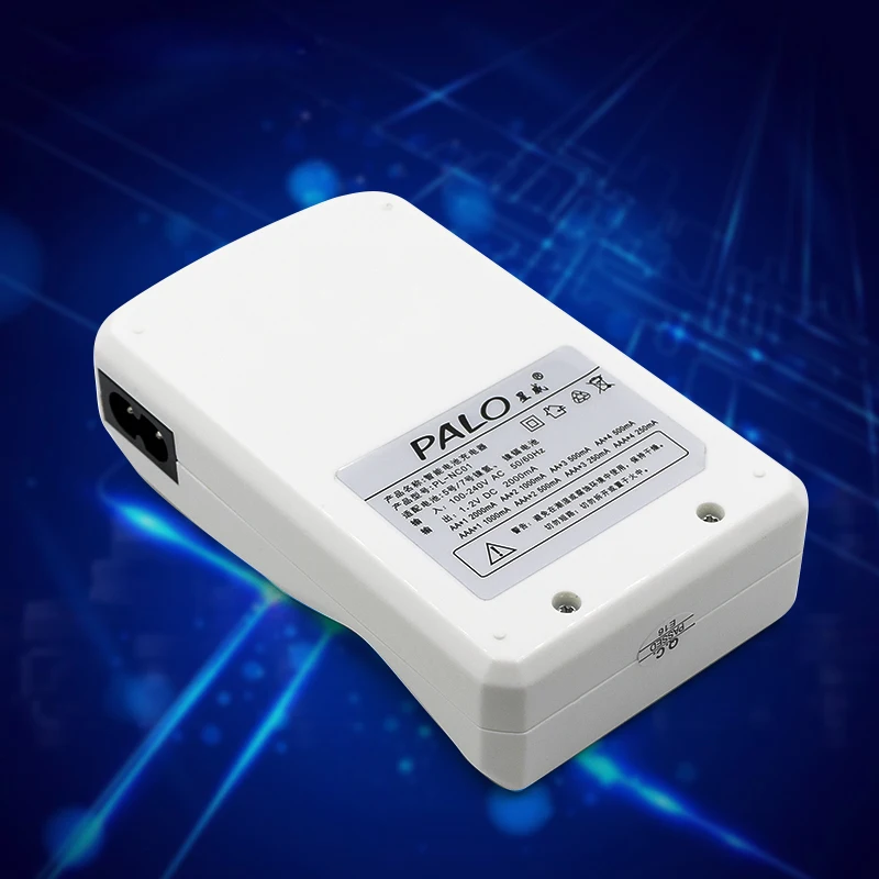 PALO Wholesale PL-NC01 4 Slots LCD Display Smart Intelligent Battery Charger For AA/AAA NiCd NiMh Rechargeable Batteries | Электроника