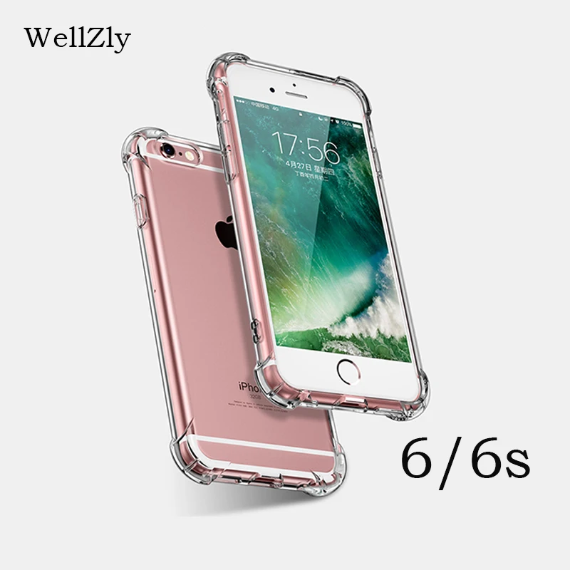 WellZly for iphone 7 plus transparent case silicone 5 x 8 6s 6 5s se | Мобильные телефоны и аксессуары