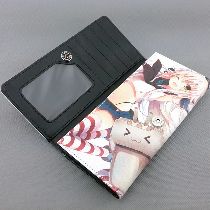 Длинный стильный кошелек из искусственной кожи с красочной печатью аниме Kantai