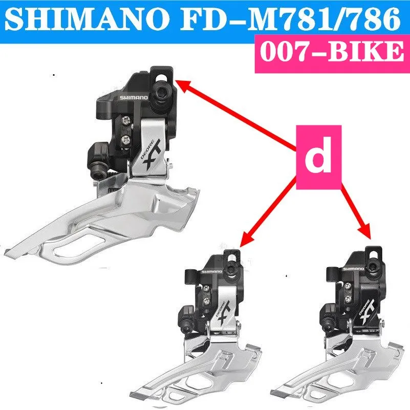 Shimano Deore XT FD-M786 20 speed Down-Swing прямое Крепление переднего переключателя 2x10 M786 XT FD-M781D 30 speed FD-M781