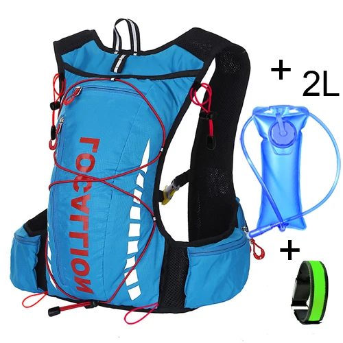 backpack and 2 L bag NEWBOLER 8L для женщин и мужчин марафон гидратация жилет пакет для 2L воды мешок Велоспорт Пешие прогулки сумка открытый спортивный Трейл бег рюкзак - Цвет: backpack and 2 L bag