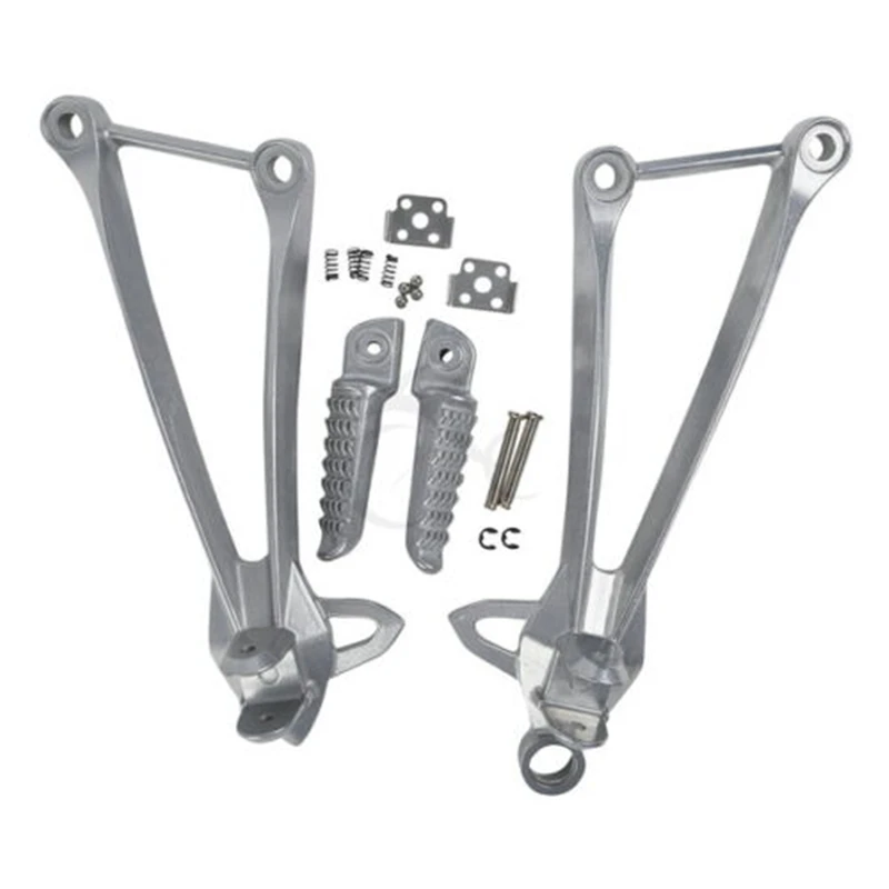 Motorcycle Rear Footrest Foot Pegs Bracket For Kawasaki Ninja ZX6R ZX10R 2009-2010 black silver | Автомобили и мотоциклы