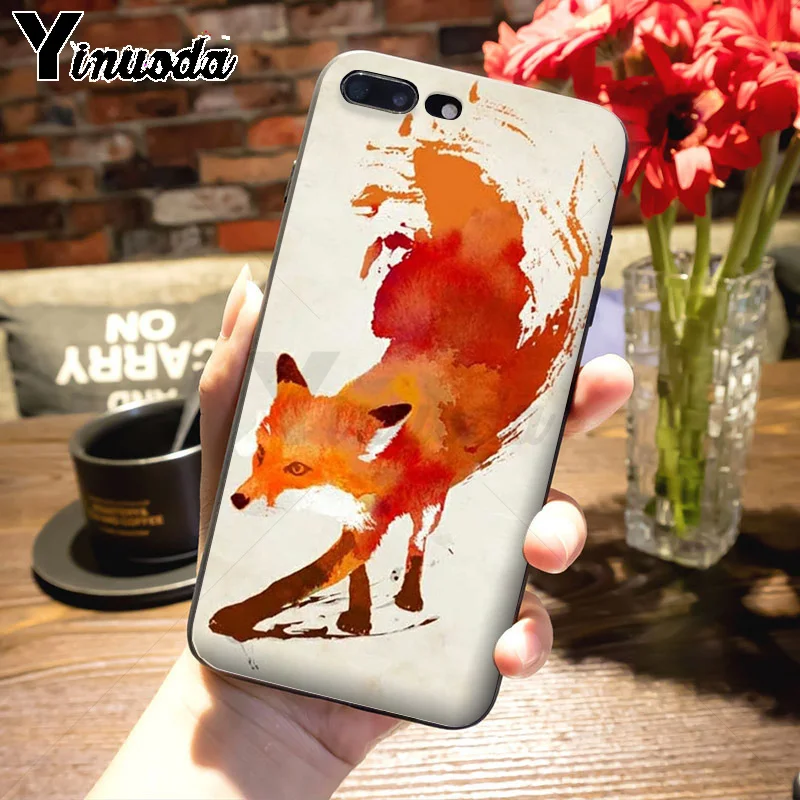 7 Yinuoda лиса в осенние листья лес Diy роскошный защитный чехол для телефона для iPhone 7plus 6S 7 8 8Plus X XS XR XS MAX 5 Чехол - Цвет: 7