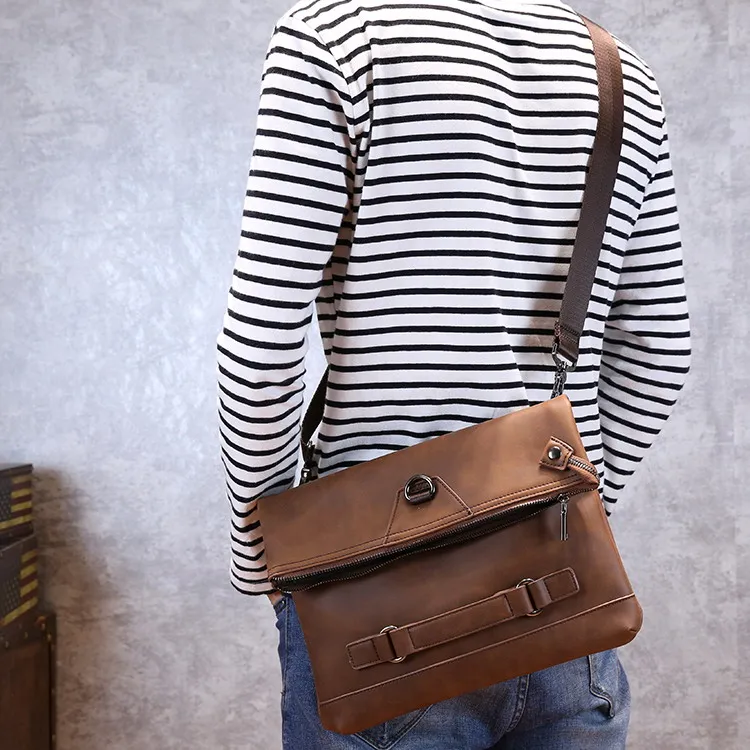 Бренд! Лидер продаж новые модные кофейные мужские сумки crazy horse из искусственной