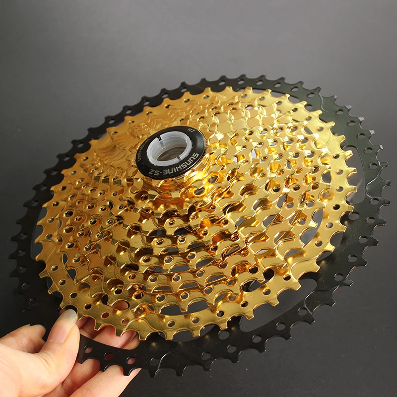 Золотая кассета 10 скоростей для горных велосипедов 11-50T s Freewheel MTB стальные золотые