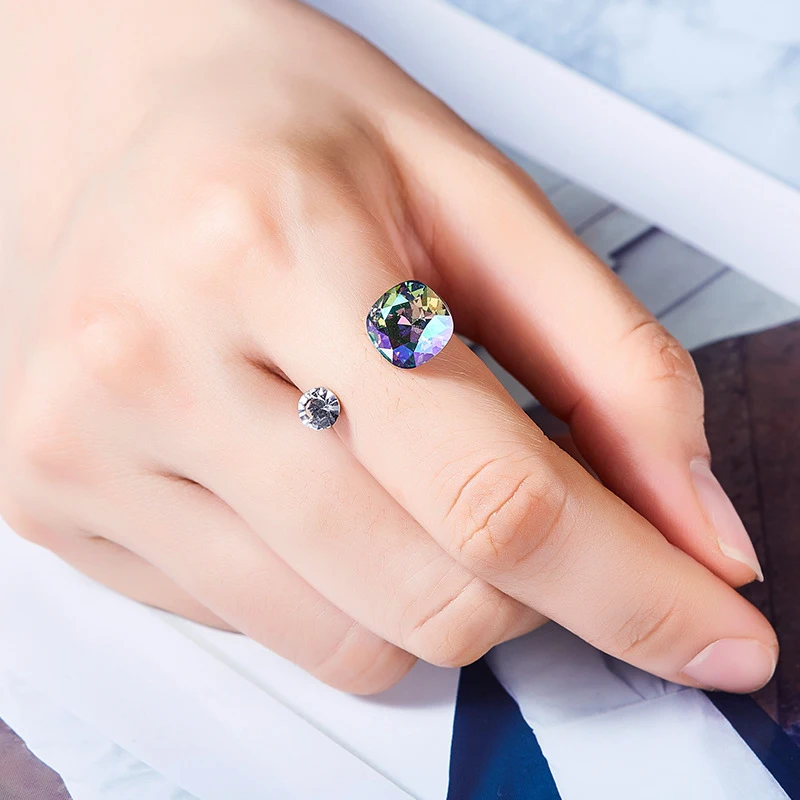 Новые модные открытые кольца MALANDA с настоящим кристаллом swarovski для женщин