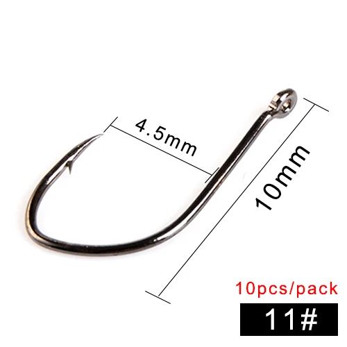 3 упаковки Размер 2#3#4#6#7#8#9#10#11#12#14# рыболовные крючки AJI свежая вода Высокоуглеродистая сталь колючая крючок для карпа - Цвет: 11