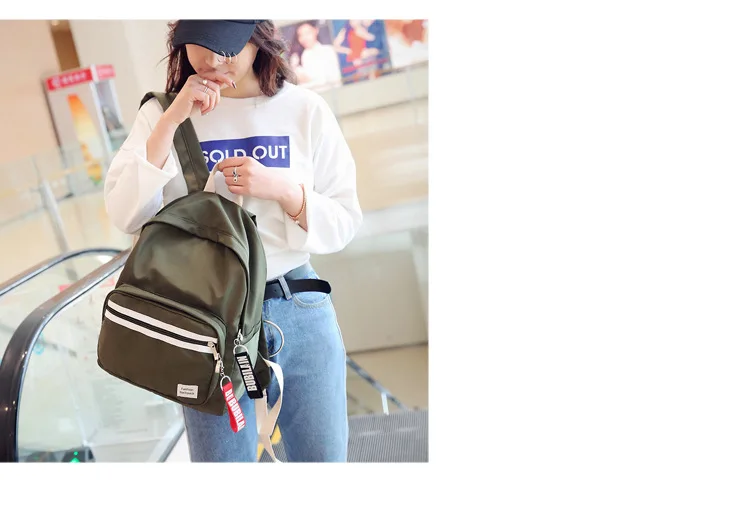 Японский Харадзюку сплошной цвет ulzzang backbag дикая кисть уличная Студенческая сумка стример женский рюкзак