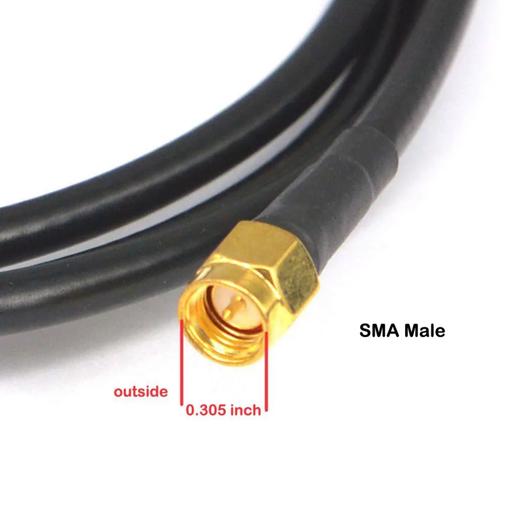 10 шт \ много Wi-Fi антенный кабель 15-м (49 2 фута) SMA мужчины к женский 50 Ом RG58