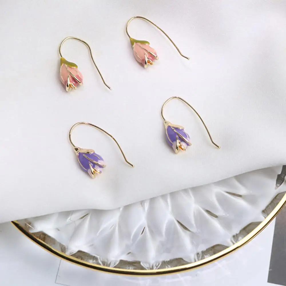 Новые милые ретро серьги-подвески в виде тюльпанов и цветов из сплава