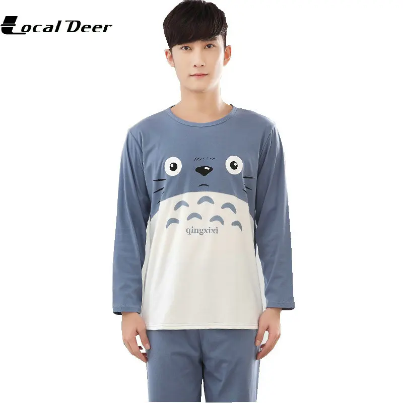 Местных Оленей 2016 Мужской Пижамы Мода Весна и Осень Мужчины Наборы Хлопка С