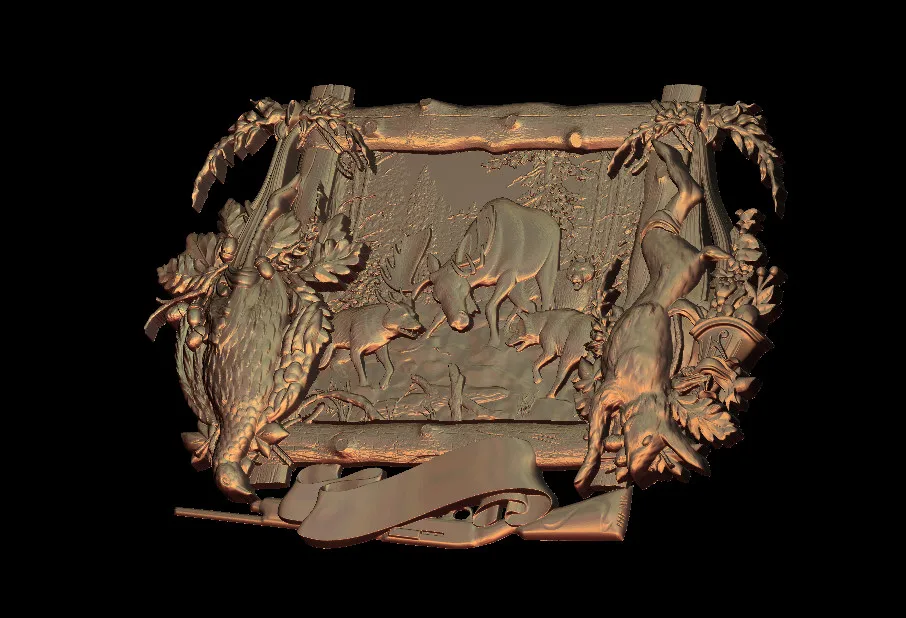 3d-рельефная модель Deers в формате STL ЧПУ роутер резьба гравировка Artcam aspire M126 |