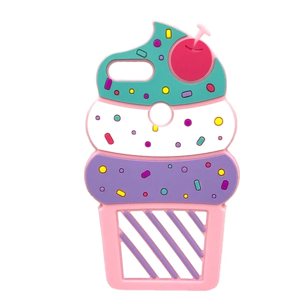 ice cream cupcakes Милый чехол с объемным котом для huawei Y6 /Y6 Prime, силиконовый чехол, чехол для huawei на Honor 7A Pro, чехол для телефона s - Цвет: ice cream cupcakes