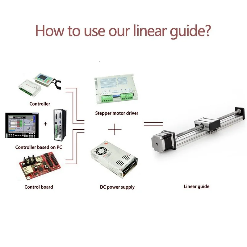 300 мм Длина перемещения линейный сценический привод DIY ЧПУ Запчасти X Y Z линейная направляющая Sfu1605 Nema23