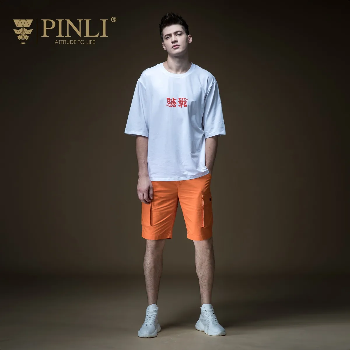 Мужские прямые брюки для фитнеса Pinli летние шорты отдыха B192217598 2019 | Мужская одежда