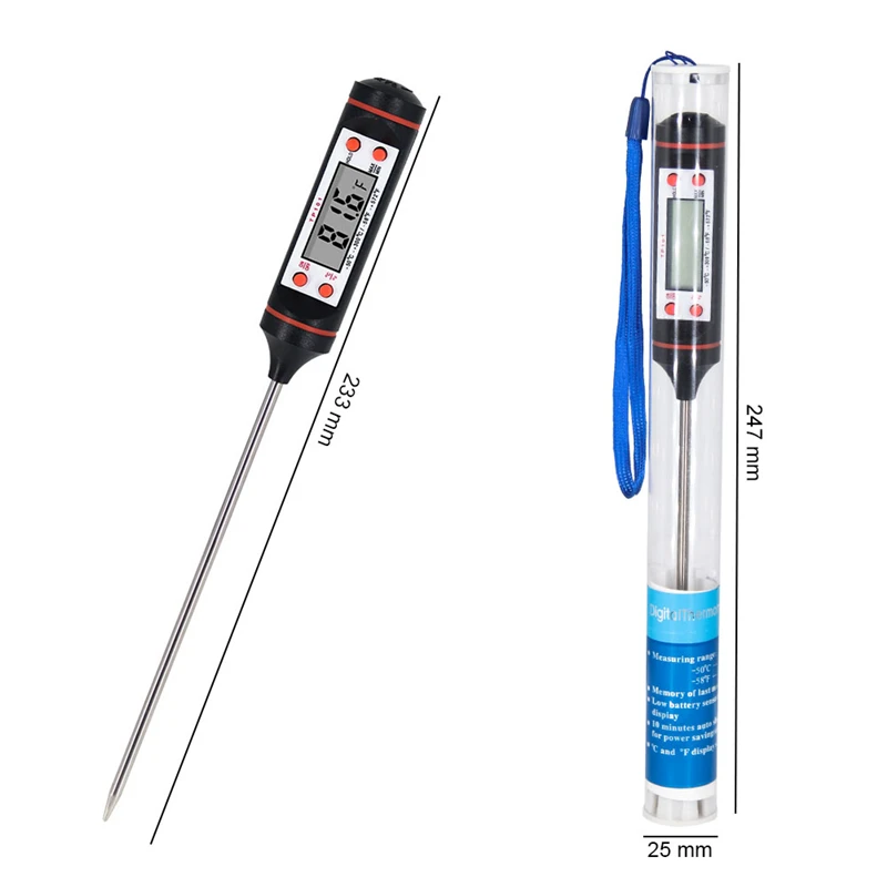 Digital Probe Meat Thermometer Kitchen Cooking BBQ Food Stainless Steel Foldable | Дом и сад