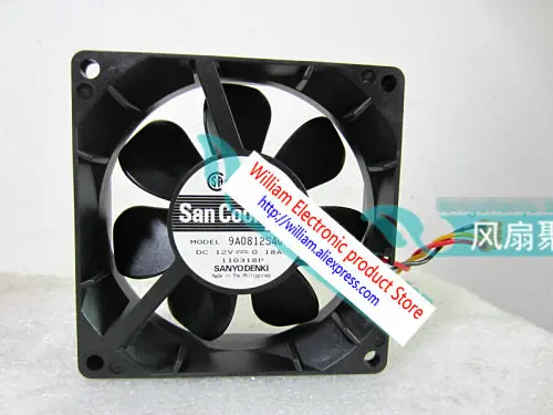 Оригинальный вентилятор охлаждения компьютера SANYO 9A0812S408 8 см 8025 DC12V 0.18A|cooling fan|computer