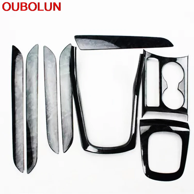 Автомобильная внутренняя отделка OUBOLUN АБС-пластик черная деревянная краска